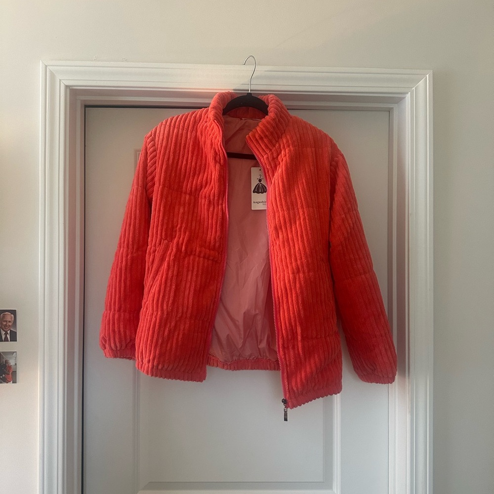 Pink Quilted Corduroy Jacket